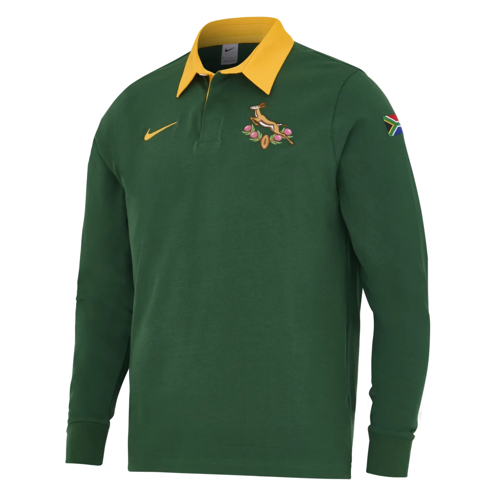 2025/26 Springboks Mens Nike Cotton LS Jersey – Home 1