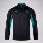 Ireland Rugby 1/4 Zip Hoodie Black/Green