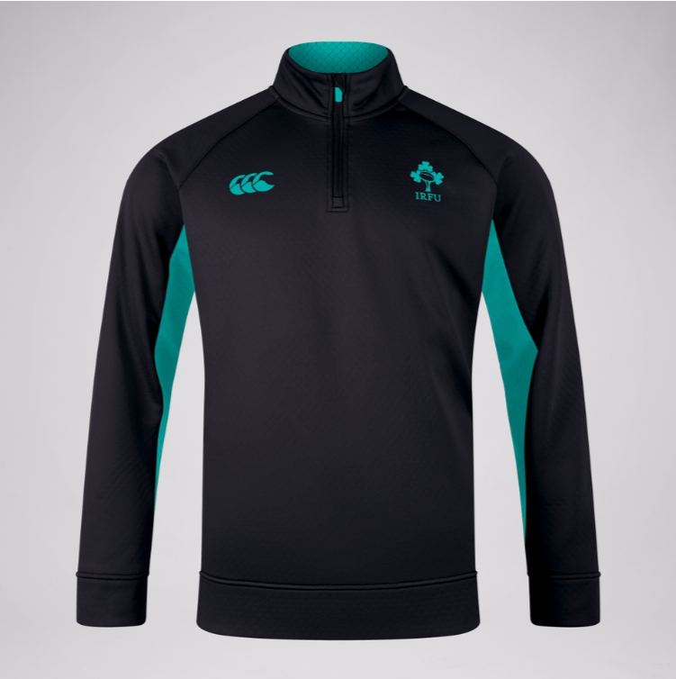 ireland-rugby-1-4-zip-hoodie-black-green Product Image