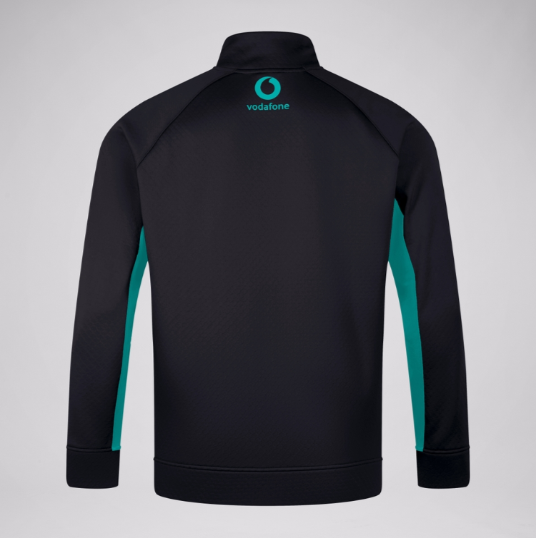 Ireland Rugby 1/4 Zip Hoodie Black/Green 2