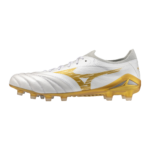 Mizuno Morelia Neo IV Beta Elite Firm Ground Rugby Boots - White/Gold