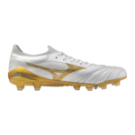 Mizuno Morelia Neo IV Beta Elite Firm Ground Rugby Boots - White/Gold 2