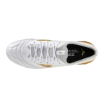 Mizuno Morelia Neo IV Beta Elite Firm Ground Rugby Boots - White/Gold 3