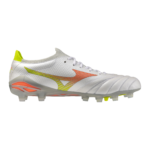 Mizuno Morelia Neo IV Beta Elite Firm Ground Rugby Boots - White/Orange 2
