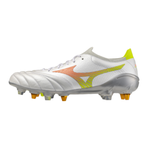 Mizuno Morelia Neo IV Beta Elite Mix Rugby Boots - White/Orange