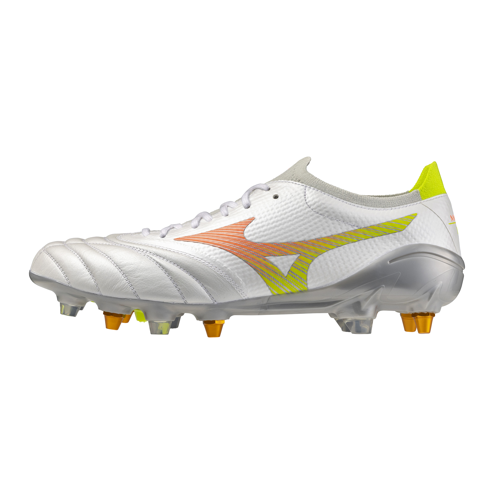 mizuno-morelia-neo-iv-beta-elite-mix-rugby-boots-white-orange Product Image