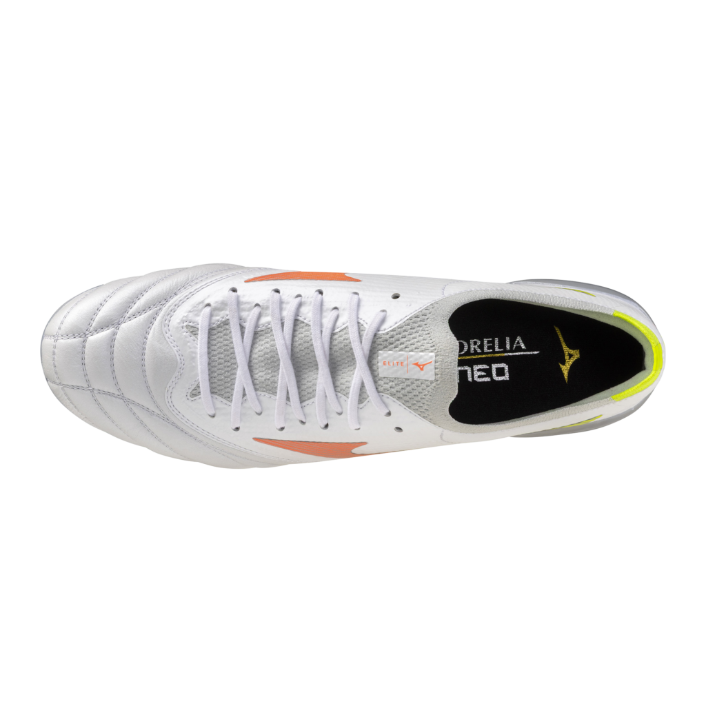 Mizuno Morelia Neo IV Beta Elite Mix Rugby Boots - White/Orange 3