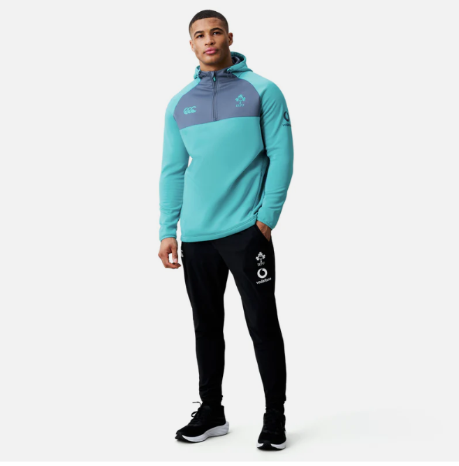 2026/27 Ireland Rugby 1/4 Zip Training Hoodie Blue 3