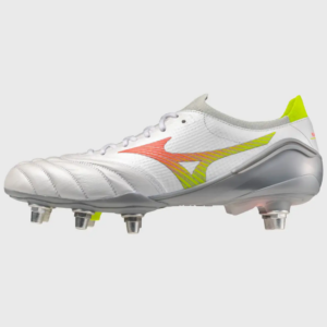 Mizuno Morelia Neo IV Beta Elite Si Rugby Boots- White/Orange