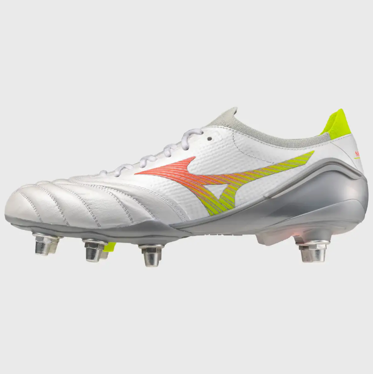 mizuno-morelia-neo-iv-beta-elite-si-rugby-boots-white-orange Product Image